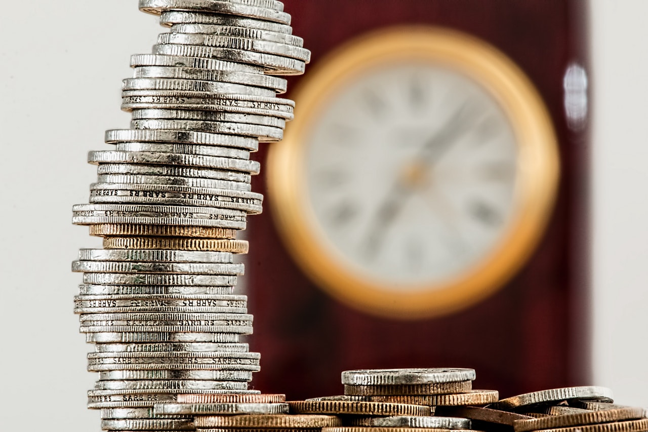 stack of coins on the table