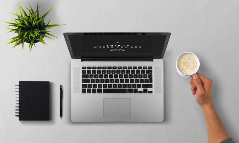 a person using a laptop