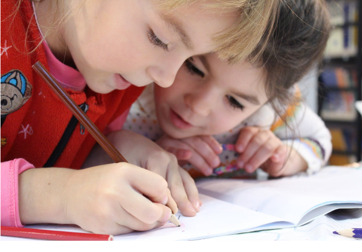 two students learning together
